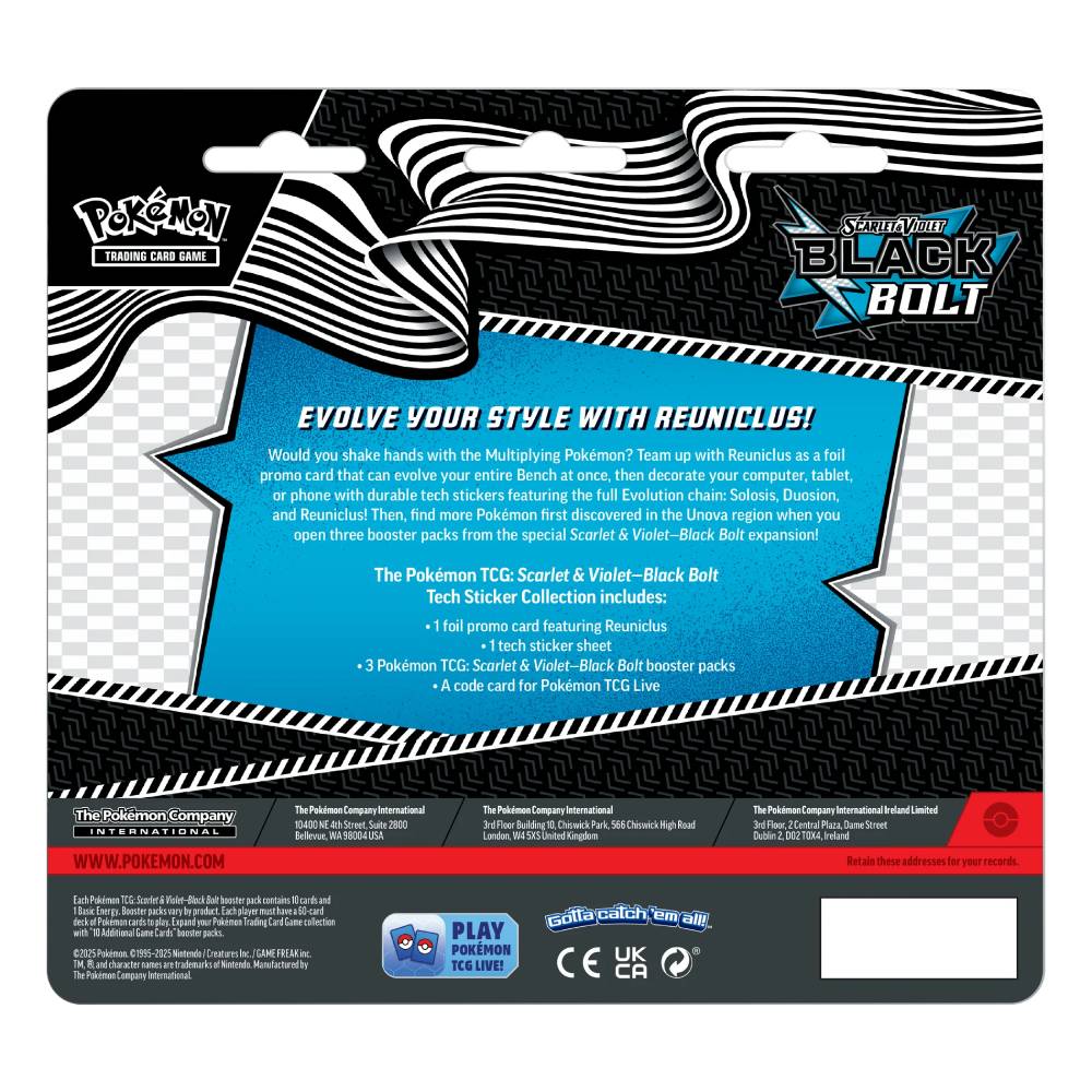 Pokemon Scarlet & Violet - Black Bolt Tech Sticker Collectie Reuniclus