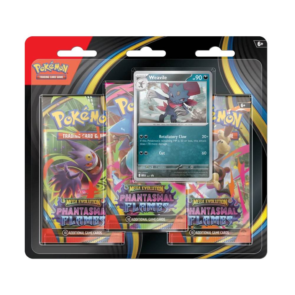 Pokemon Phantasmal Flames - 3 Pack Blister Weavile
